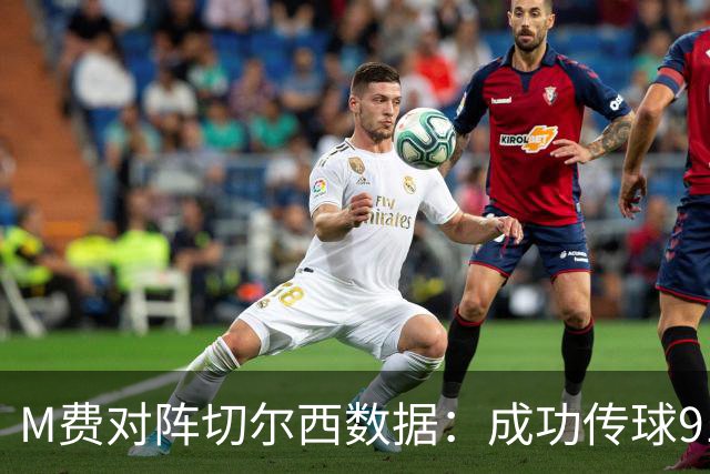 M费对阵切尔西数据：成功传球91次，夺回球权6次